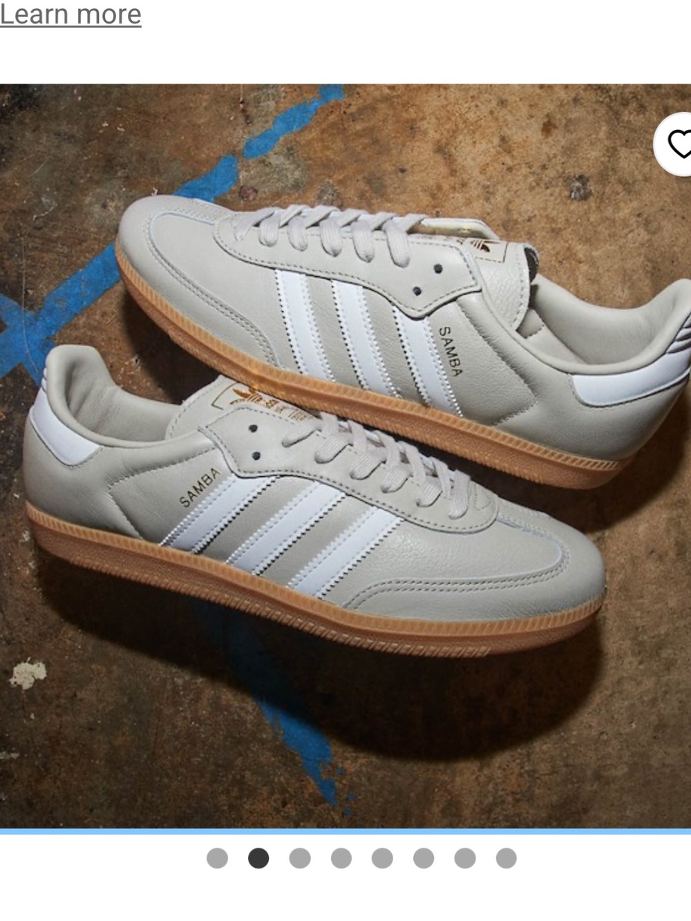 Adidas Sambas in taupe/gum